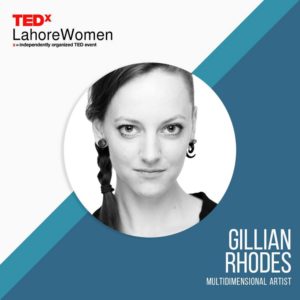 promo picture of tedxlahorewomen with gillian's picture