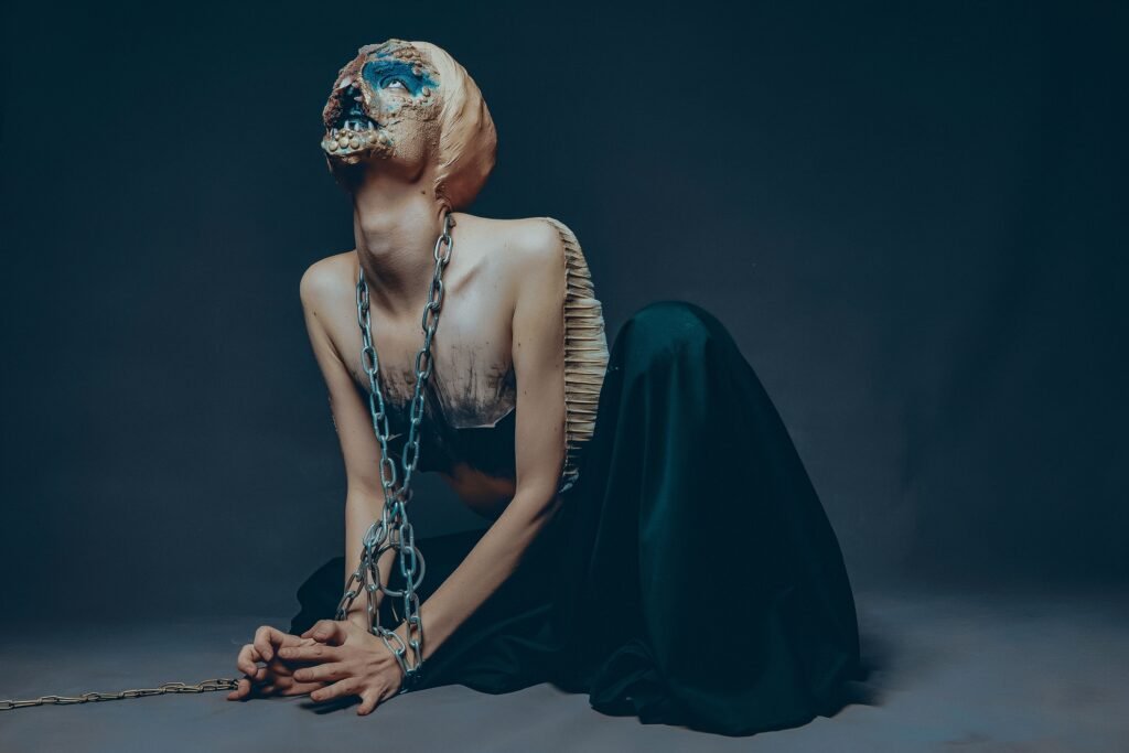 gillian as the monster in chains, a variation of the monster