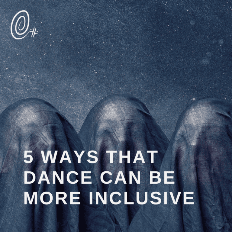 three veiled women with the words 5 ways that dance can be more inclusive