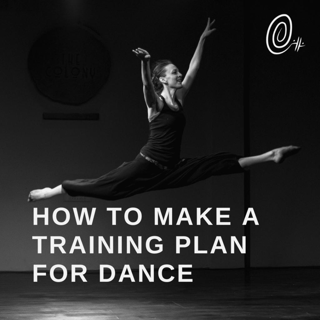 Gillian doing a grand jete with arms up and the title text overlaid