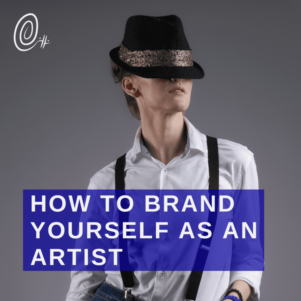 Gillian in a white shirt and suspenders with a black fedora covering her eyes and the title text overlaid
