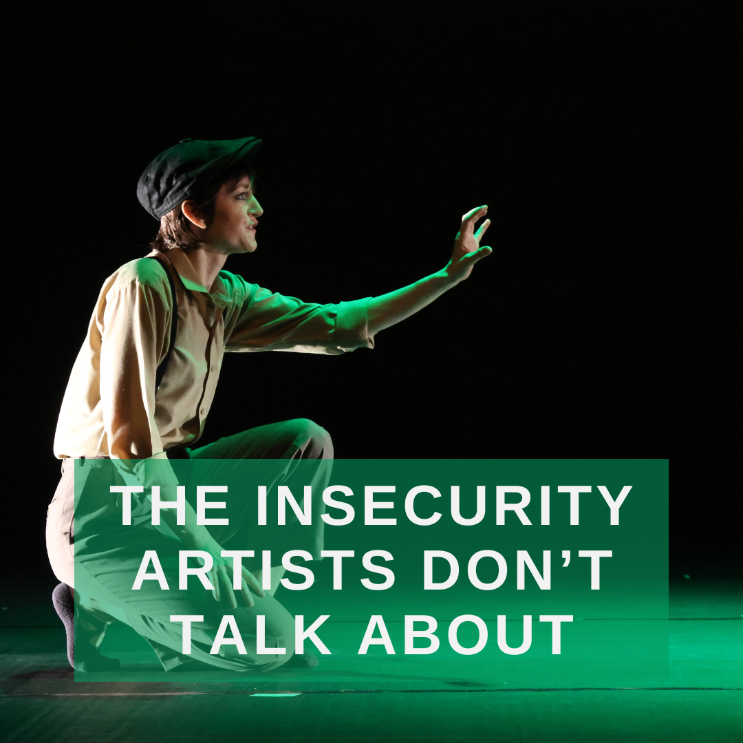 Gillian crouching in a green light with one hand reaching out and the blog title overlaid