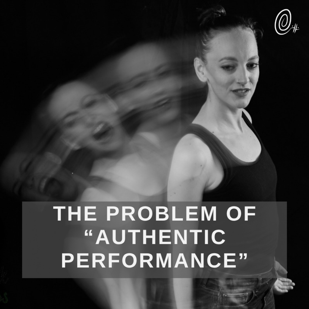 A long exposure image of Gillian moving from screaming to smiling with the blog title overlaid