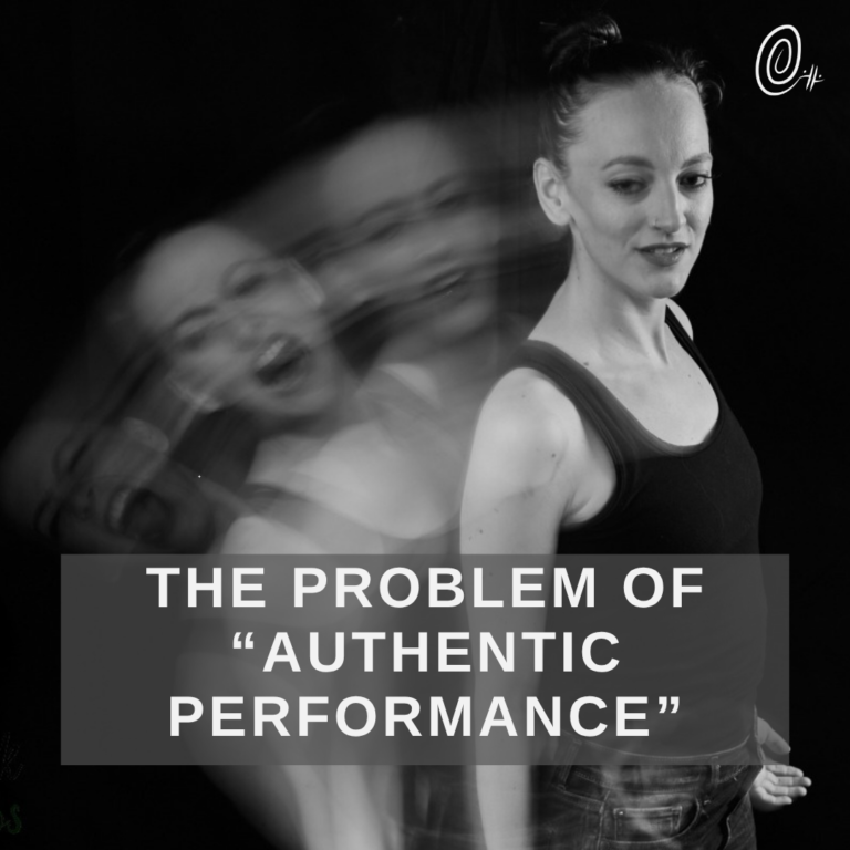 A long exposure image of Gillian moving from screaming to smiling with the blog title overlaid